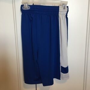Boys size medium royal blue and white mesh shorts